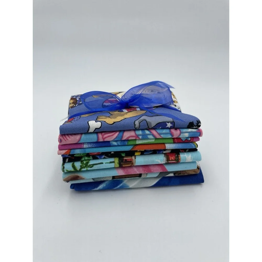 Benartex‎ Summer Vacation Prints 10 Fat Quarters Cotton Fabric New Bundle